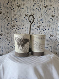 French Toile Vintage Utensil Holder