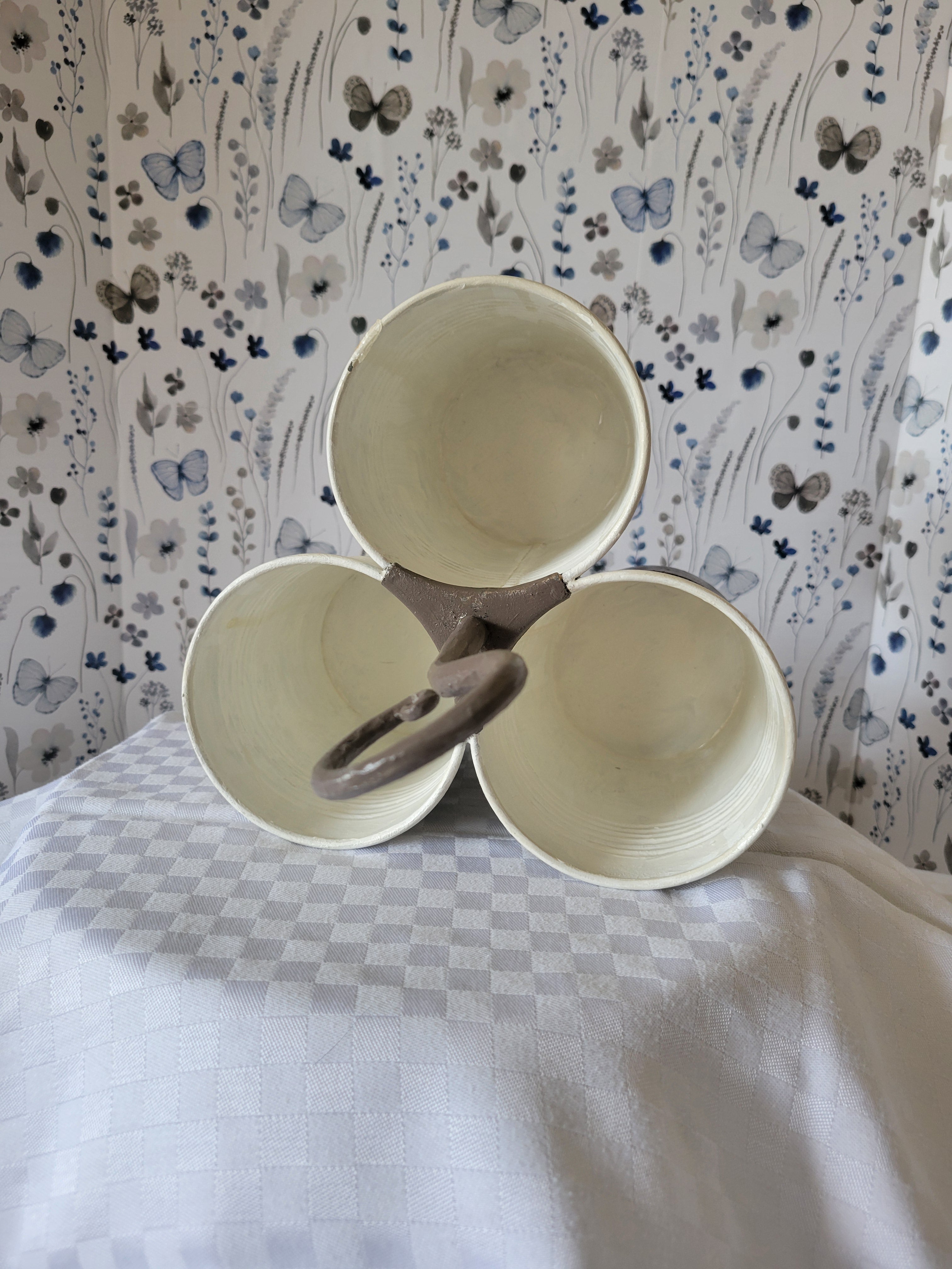 French Toile Vintage Utensil Holder