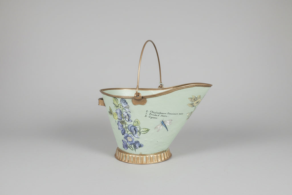 Vintage Floral Coal Bucket