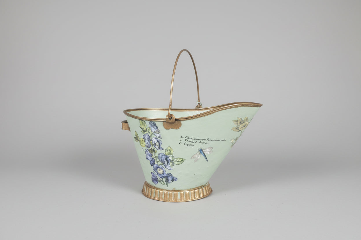 Vintage Floral Coal Bucket